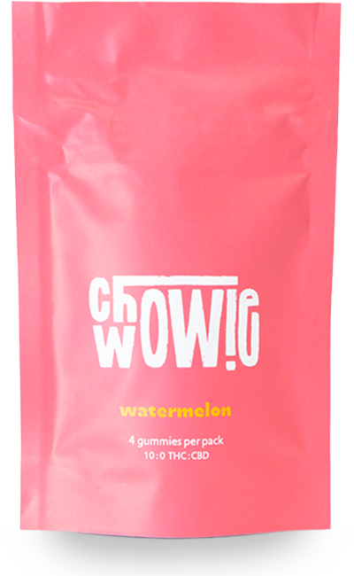 Chowie Wowie watermelon gummies - 4 per pack (10:0 THC:CBD)